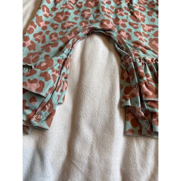 Leopard Print Dolly Parton Ruffle Jumpsuit 12-18mo - Picture 3 of 4